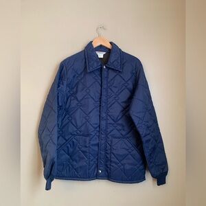 Vintage KEY Imperial Workwear Quilted Insulated Chore Barn Coat Blue Medium NWOT